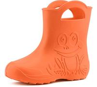 Ladeheid Botas de Agua para Niños en EVA Unisexo Botas de Goma Impermeables para niños y niñas Zapatos de Lluvia Infantiles Calzado de Niñas LA-CA-01 (Naranja (151c), 22/23 EU)