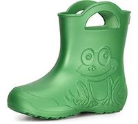Ladeheid Botas Agua Niño y Niña EVA Unisex - Calzado de Lluvia Infantil Impermeable, Ligero, Cómodo y Divertido - Galochas de Goma Resistentes LA-CA-01 (Verde Esmeralda, 26/27 EU)