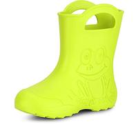 Ladeheid Botas Agua Niño y Niña EVA Unisex - Calzado de Lluvia Infantil Impermeable, Ligero, Cómodo y Divertido - Galochas de Goma Resistentes LA-CA-01 (Limón, 32/33 EU)
