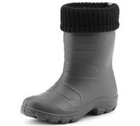 Ladeheid Botas de Agua Antideslizantes en EVA Unisex Niños Niñas LA845KIDS (Grafito/Negro, 35 EU)
