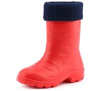 Ladeheid Botas de Agua Antideslizantes en EVA Unisex Niños Niñas LA845KIDS (Rojo1/Azul Marino, 35 EU)