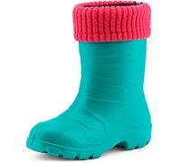 Ladeheid Botas de Agua Antideslizantes en EVA Unisex Niños Niñas LA845KIDS (Turquesa/Rosa, 28 EU)