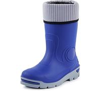 Ladeheid Botas de Agua en PVC con Cálido Forro Unisex Niños Niñas LARB013 (Aciano, 25/26 EU)