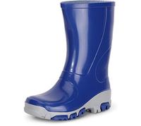 Ladeheid Botas de Agua en PVC Unisex Botas Impermeables para Niños Rainboots de Goma Infantiles Niñas LARB015 (Aciano Gris 2, 23 24 EU)
