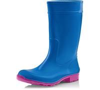 Ladeheid Botas de Agua para Mujeres Zapatos Antideslizantes e Impermeables en Botas de Goma PVC para Mujer Women rubberboots LA-967 (Azul/Rosa, 37 EU)