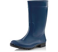 Ladeheid Botas de Agua para Mujeres Zapatos Antideslizantes e Impermeables en Botas de Goma PVC para Mujer Women rubberboots LA-967 (Azul Oscuro/Negro, 42 EU)