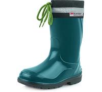 Ladeheid Botas de Agua para niños Botas de Lluvia con Suelas Antideslizantes Unisex Goma para Niñas Rainboots for Kids Impermeables LA-972 (Verde Oscuro/Negro, 28 EU)
