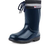 Ladeheid Botas de Agua para niños Botas de Lluvia con Suelas Antideslizantes Unisex Goma para Niñas Rainboots for Kids Impermeables LA-972 (Azul Oscuro/Negro, 27 EU)