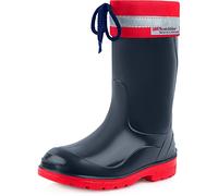 Ladeheid Botas de Agua para niños Botas de Lluvia con Suelas Antideslizantes Unisex Goma para Niñas Rainboots for Kids Impermeables LA-972 (Azul Ultramar/Rojo Almagre, 28 EU)