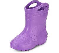 Ladeheid Botas de Agua para niños de Lluvia Unisexo Zapatos Impermeables de Niñas Botas de Goma EVA Kids Rainboots para Adolescentes KL051-S (Morado, 33 EU)