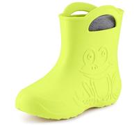 Ladeheid Botas de Agua para Niños en EVA para Invierno Botas de Goma Infantiles con Forro removible Impermeables Calzado para niños y niñas LA-CA-03 (Lime, 28/29 EU)