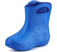Ladeheid Botas de Agua para Niños en EVA para Invierno de Goma Infantiles con Forro removible Botas Impermeables Calzado para niños y niñas LA-CA-03 (Azul/Azul Marino, 34/35 EU)