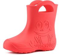 Ladeheid Botas de Agua para Niños en EVA Unisexo Botas de Goma Impermeables para niños y niñas Zapatos de Lluvia Infantiles Calzado de Niñas LA-CA-01 (Coral, 26/27 EU)