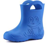 Ladeheid Botas de Agua para Niños en EVA Unisexo Botas de Goma Impermeables para niños y niñas Zapatos de Lluvia Infantiles Calzado de Niñas LA-CA-01 (Azul, 32/33 EU)