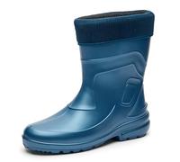Ladeheid Botas de Agua Termicas en EVA Unisex Niños LA-800-2017 (Metal Azul/Marino, 38 EU)
