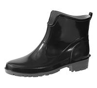 Ladeheid Botines de Agua en PVC para Mujer Botas de Lluvia Botines Impermeables de Caucho Zapatos de Goma para Primavera Wellington Boots Botas Cortas LA-930 (Negro, 39 EU)