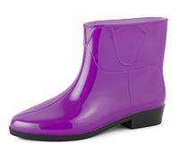 Ladeheid Botines de Goma para Mujer Botas de Agua Zapatos Impermeables Lluvia Mujer LAZT201801 (Morado, 41 EU)