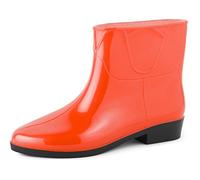 Ladeheid Botines de Goma para Mujer Botas de Agua Zapatos Impermeables Lluvia Mujer LAZT201801 (Naranja, 39 EU)