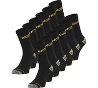 Ladeheid Calcetines de Trabajo (Lote de 6 12) AT001 (Negro (12 Pack), 39-42)