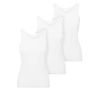 Ladeheid Camiseta Interior para Mujer de Algodón, Transpirable y Suave, Confortable Tank Top, Camiseta de Interior, Tops para Mujer, Set de 3 Piezas LA40-262 (Blanco, S)
