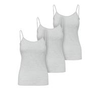 Ladeheid Camiseta Interior para Mujer Top de Mujer Algodón, Ropa con Tirantes Tank Top Camisetas Interiores Mujeres, Set de 3 Piezas LA40-263 (Melange Gris, 4XL)