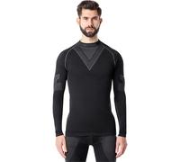 Ladeheid Camiseta Térmica Hombre Manga Larga - Ropa Interior Hombre Deportiva, Transpirable y Secado rápido - Top Funcional para Invierno y Actividades Deportivas LAGI001 (Negro/Grafito, S)