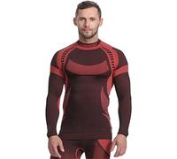Ladeheid Camiseta Térmica Mangas Largas Ropa Interior Hombre LASS0011 (Negro/Rojo, XL)