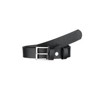 Ladeheid Cinturón de Cuero para Niños K1D5 (Negro-1 /Logo-2, 60 cm, Largo total 79 cm)