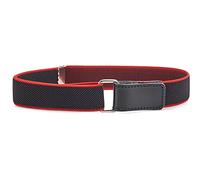 Ladeheid Cinturón Elástico para Niños 0-15 Años 32-90 cm P15 (Negro/Rojo, 1-6 Años)