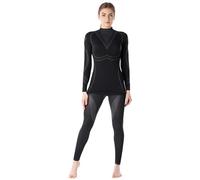 Ladeheid Conjunto Termico Feminino - Ropa Interior Térmica para Invierno - Camiseta Termica Mujer Manga Larga y Leggins Termicos - Set Funcional para Deporte y Uso Diario LAGI006 (Negro/Grafito, S)