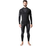 Ladeheid Conjunto Térmico Hombre - Ropa Interior Térmica con Camiseta Manga Larga y Pantalón Termico Hombre Running - Transpirable, Secado Rápido, para Deporte y Frio LAGI003 (Negro/Grafito, XL)