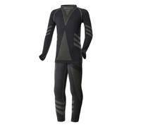 Ladeheid Conjunto Térmico para Niños - Ropa Interior Térmica para Invierno con Camiseta Térmica Niño & Niña y Pantalón Termico Largo - Ideal para Futbol y Esquí LAGI009 (Negro/Khaki, 146-152)