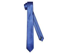 Ladeheid Corbata clásica para hombre, brillante, perfecta para la oficina y celebraciones, colores variados - Ideal para reuniones de negocios, bodas TMS-5 (150cm x 5cm, Azul Oscuro)