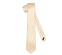 Ladeheid Corbata clásica para hombre, brillante, perfecta para la oficina y celebraciones, colores variados - Ideal para reuniones de negocios, bodas TMS-8 (150cm x 8cm, Beige)
