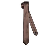 Ladeheid Corbata clásica para hombre, brillante, perfecta para la oficina y celebraciones, colores variados - Ideal para reuniones de negocios, bodas TMS-5 (150cm x 5cm, Marrón)