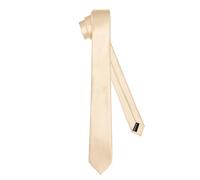 Ladeheid Corbata clásica para hombre, brillante, perfecta para la oficina y celebraciones, colores variados - Ideal para reuniones de negocios, bodas TMS-6 (150cm x 6cm, Beige)