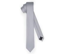 Ladeheid Corbata clásica para hombre, mate, perfecta para la oficina y celebraciones, colores variados - Ideal para reuniones de negocios, bodas TMM-5 (150cm x 5cm, Plata)