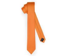 Ladeheid Corbata clásica para hombre, mate, perfecta para la oficina y celebraciones, colores variados - Ideal para reuniones de negocios, bodas TMM-5 (150cm x 5cm, Naranja)