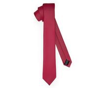 Ladeheid Corbata clásica para hombre, mate, perfecta para la oficina y celebraciones, colores variados - Ideal para reuniones de negocios, bodas TMM-6 (150cm x 6cm, Vino)