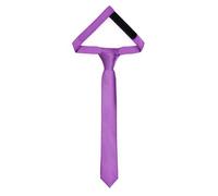 Ladeheid Corbata para niños para chicos - Aspecto elegante brillante, Pre-atada con cierre autoadherente, Perfecta para ocasiones especiales - Corbata de clip estilosa TKS (31cm x 4cm, Violeta)