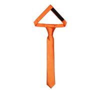 Ladeheid Corbata para niños para chicos - Aspecto elegante brillante, Pre-atada con cierre autoadherente, Perfecta para ocasiones especiales - Corbata de clip estilosa TKS (31cm x 4cm, Naranja)
