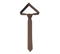 Ladeheid Corbata para niños para chicos - Aspecto elegante mate, Pre-atada con cierre de velcro, Perfecta para ocasiones especiales - Corbata de clip estilosa TKM (31cm x 4cm, Marrón)
