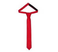 Ladeheid Corbata para niños para chicos - Aspecto elegante mate, Pre-atada con cierre de velcro, Perfecta para ocasiones especiales - Corbata de clip estilosa TKM (31cm x 4cm, Rojo)