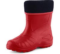 Ladeheid EVA Botas de Agua Botas de Lluvia Infantiles Unisexo de Goma para Niños y Niñas Zapatos Impermeables KL058 (Rojo, 27 EU)