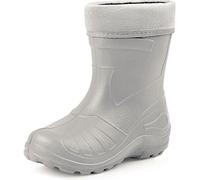 Ladeheid KL050 - Botas de agua para niños, ligeras e impermeables, térmicas, gris, 35 EU