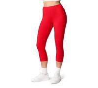 Ladeheid Leggins 3/4 Mallas Deportivas Mujer Leggings para Deporte Leggins Capri Leggings Pirata de Verano para Mujeres LA40-132 (Rojo, XS)