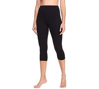 Ladeheid Leggins 3/4 Mallas Deportivas Mujer Leggings para Deporte Leggins Capri Leggings Pirata de Verano para Mujeres LA40-132 (Negro, XL)