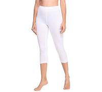 Ladeheid Leggins 3/4 Mallas Deportivas Mujer Leggings para Deporte Leggins Capri Leggings Pirata de Verano para Mujeres LA40-132 (Blanco, L)