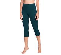 Ladeheid Leggins 3/4 Mallas Deportivas Mujer Leggings para Deporte Leggins Capri Leggings Pirata de Verano para Mujeres LA40-132 (Verde Esmeralda, S)