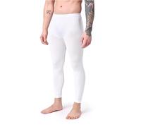 Ladeheid Leggins Térmicos para Invierno Calzonzillos Pantalón Térmico para Hombre Mallas Deportivas Leggings Sin Costuras Snowboard Esquís LA40-260 (Blanco, L)